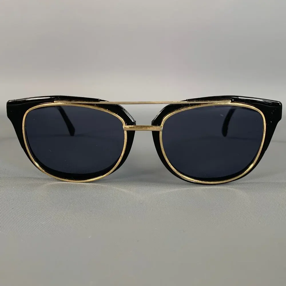 ORIENT EXPRESS Black Gold Acetate Sunglasses